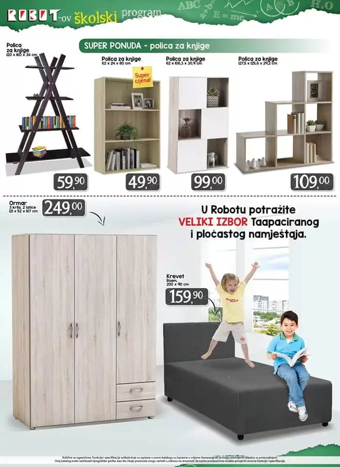 robot akcijski katalog. snizenje skolskog pribora.