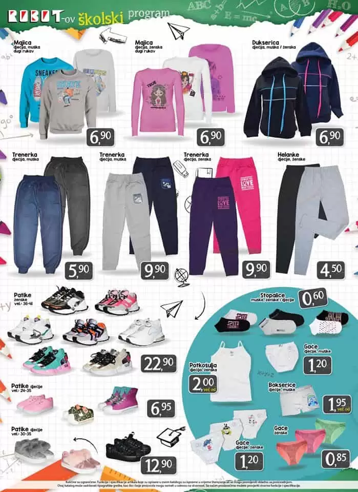 robot akcijski katalog. snizenje skolskog pribora.