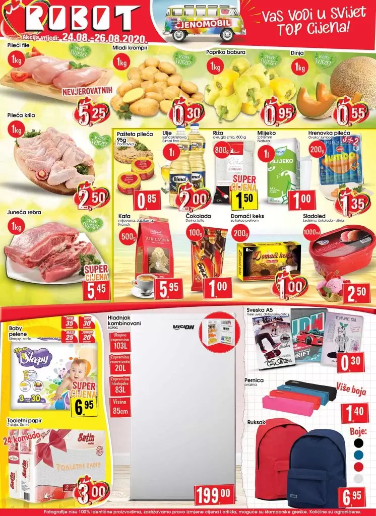 robot akcijski katalog. robot vikend akcija. snizenje. popust.