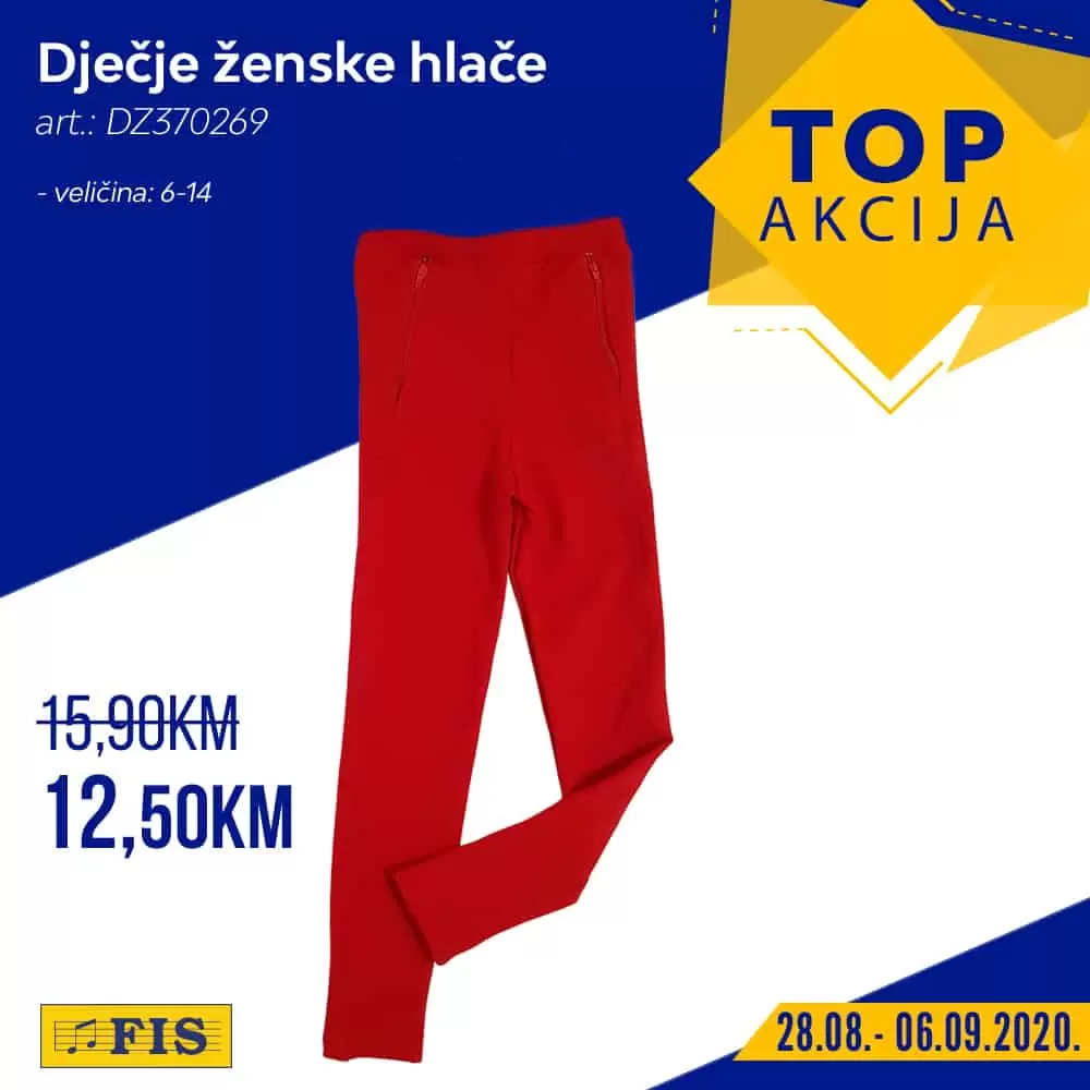Fis top akcija. fis katalog. snizenje. popust. zenske hlace fis