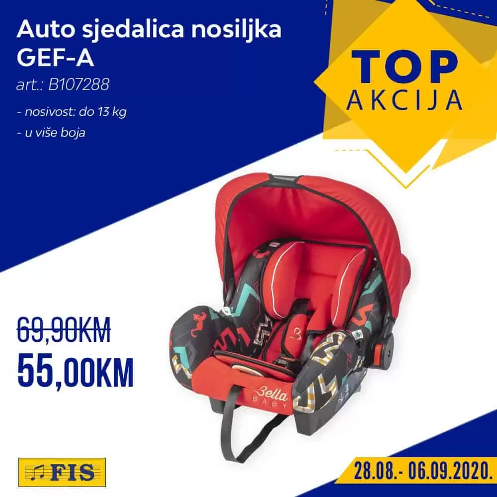 Fis top akcija. fis katalog. snizenje. popust. autosjedalica fis