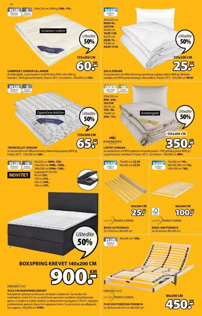Jysk akcija. Jysk madrac. katalog. popust. snizenje.