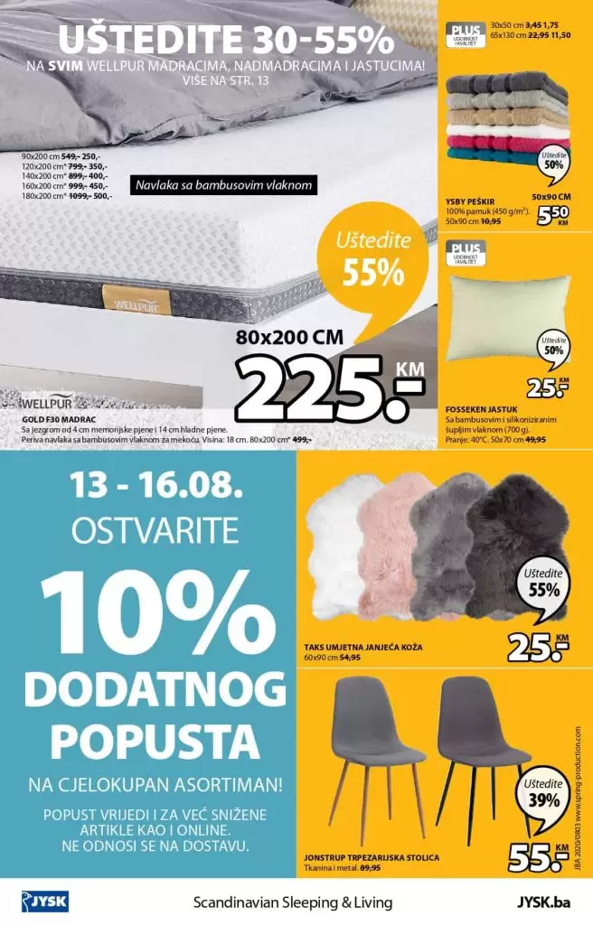 Jysk akcija. Jysk madrac. katalog. popust. snizenje.