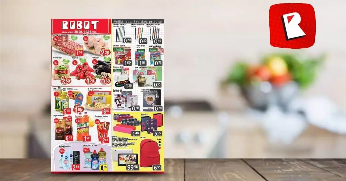 Robot akcijski katalog. snizenje. akcija. popust. snizeno.