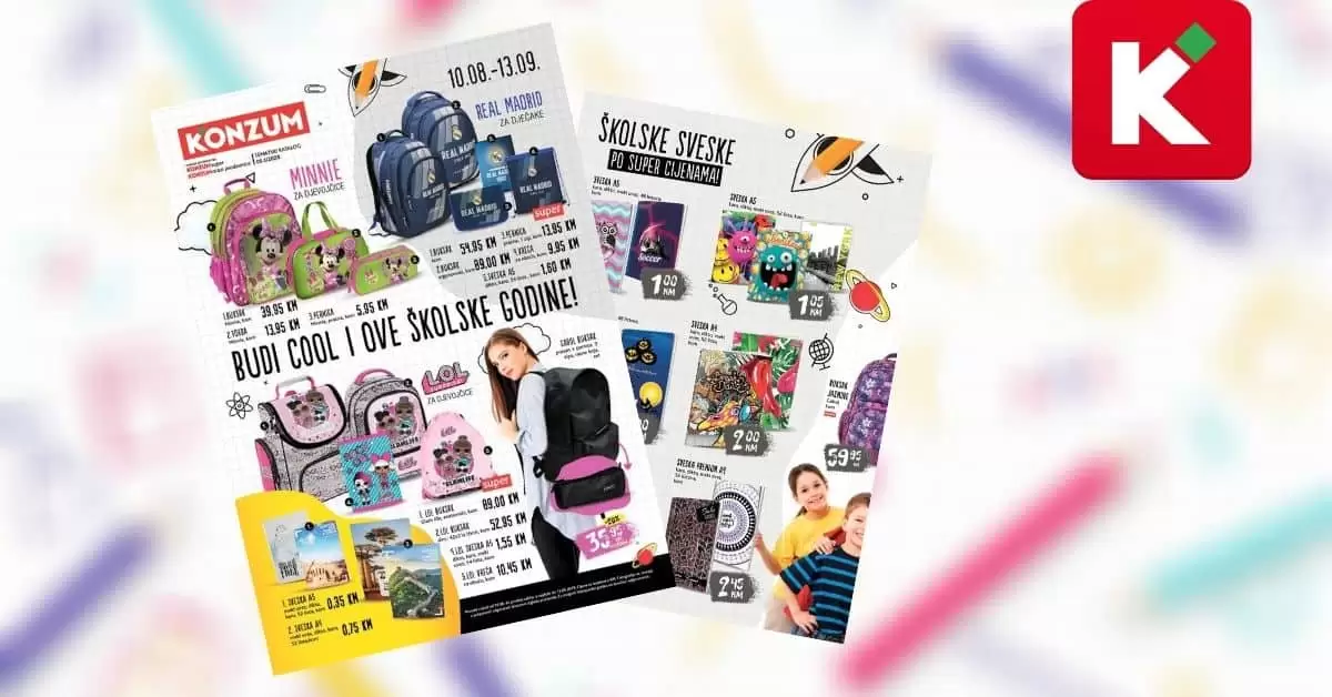 Konzum katalog. konzum skolski pribor. konzum akcija.