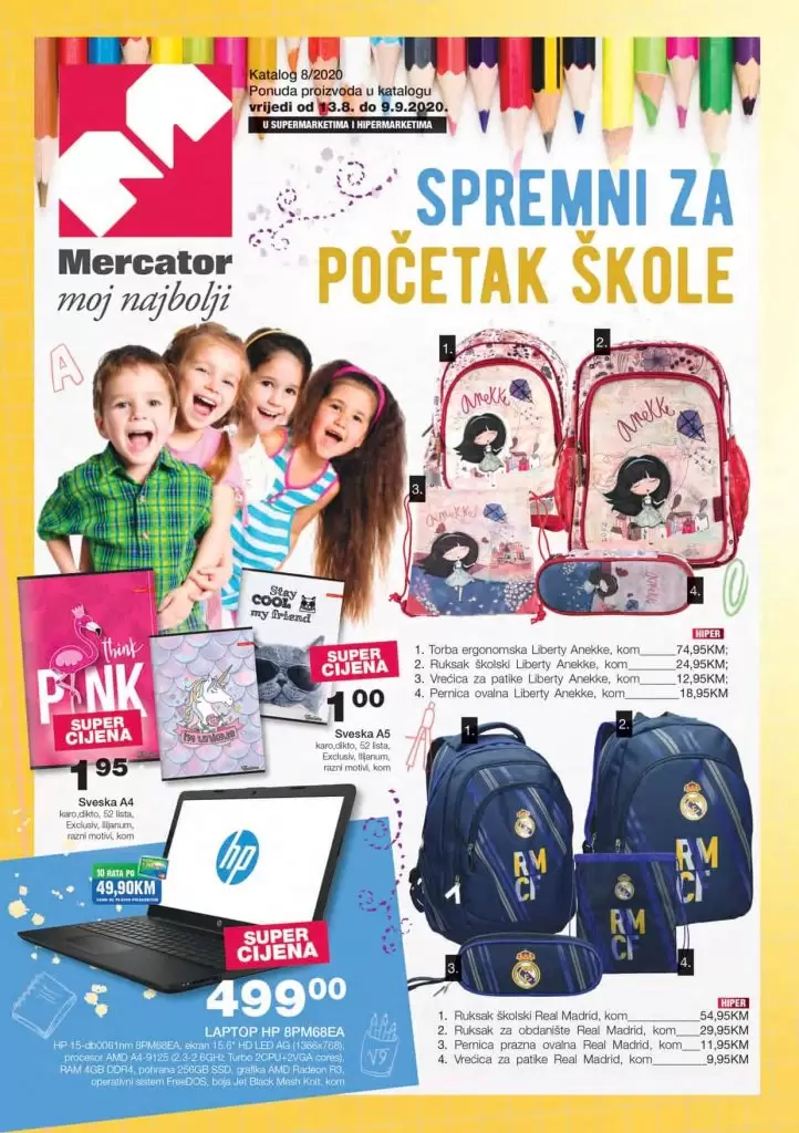 mercator skola. mercator snizenje. mercator akcija, mercator popust. mercator lozionicka.