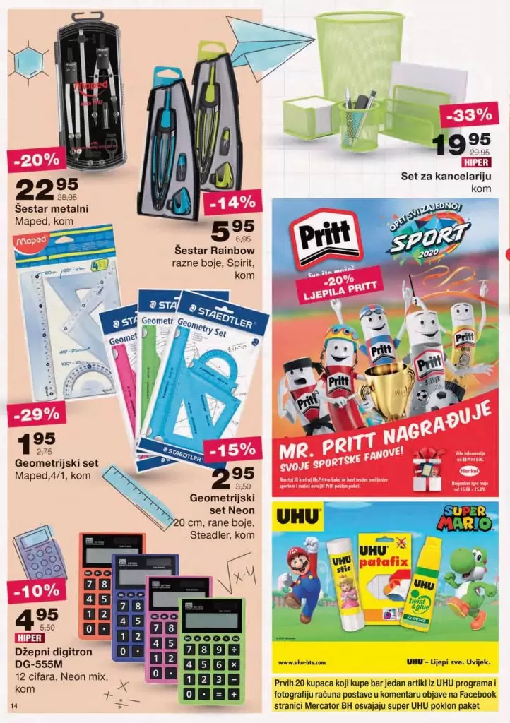 mercator skola. mercator snizenje. mercator akcija, mercator popust. mercator lozionicka.