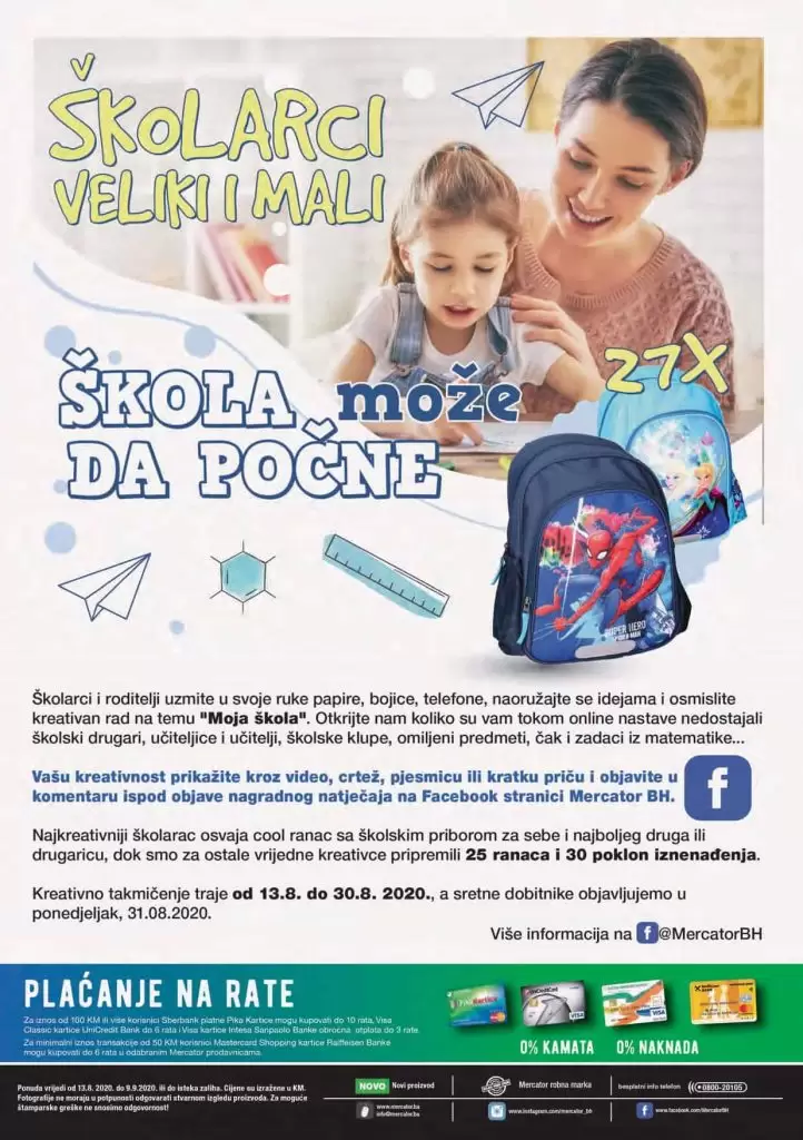 mercator skola. mercator snizenje. mercator akcija, mercator popust. mercator lozionicka.