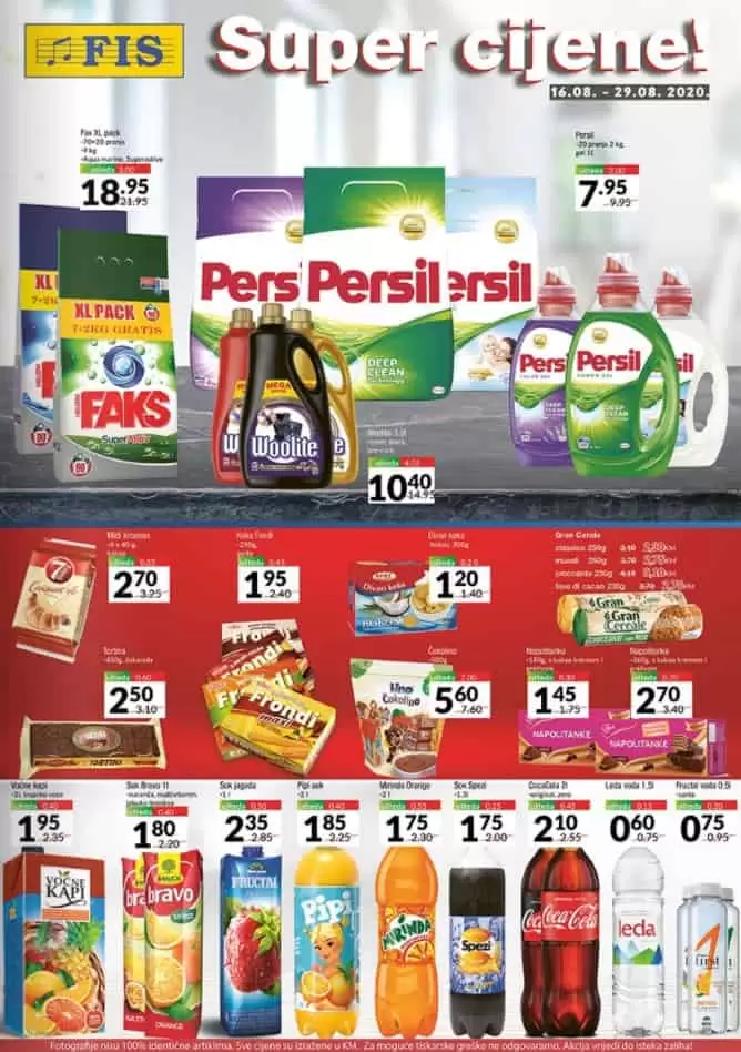 FIS – PREHRANA I HEMIJA 16.08. - 29.08.2020.. Fis akcija.