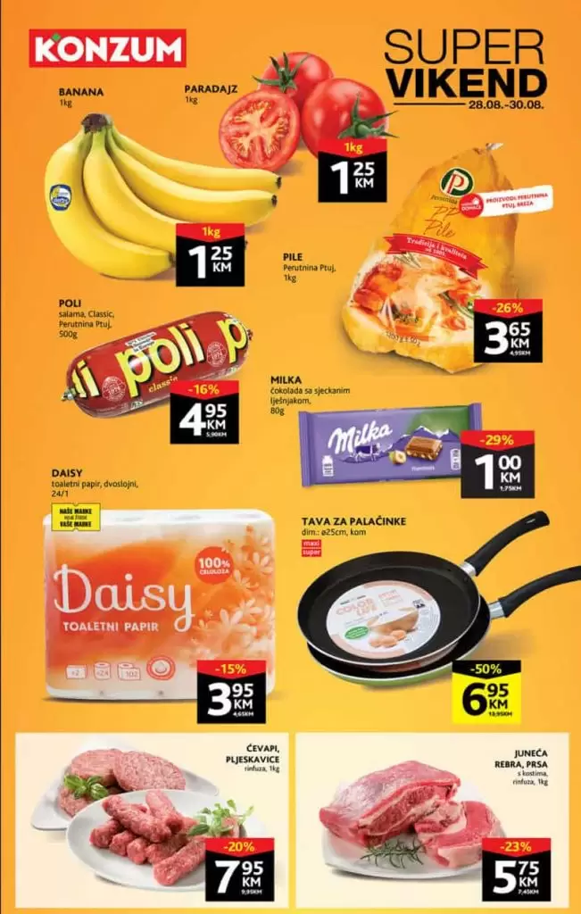 konzum vikend akcija. konzum akcija, konzum snizenje. konzum popust.