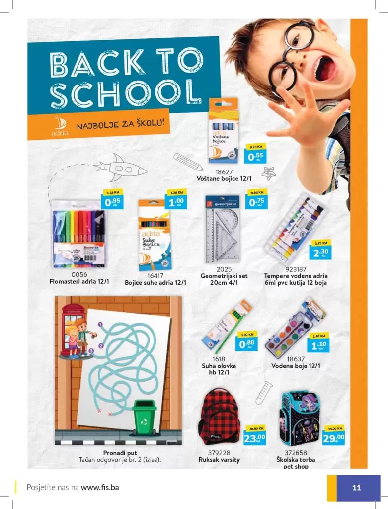 fis back to school. snizenje fis. akcija fis. 