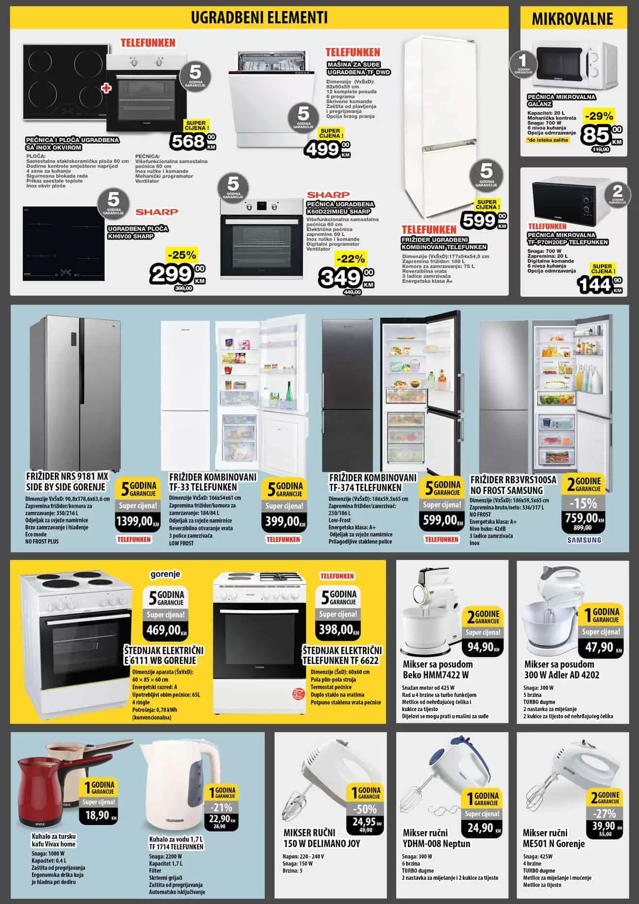 bingo tehnika. bingo katalog. bingo snizenje.  frizider. zamrzivac. hladnjak. 