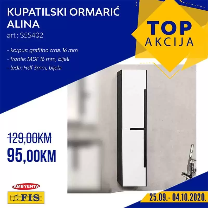 top akcija fis. fis akcija. fis katalog. fis snizenje. fis popust.  kupatilski ormaric. ormaric za kupatilo. 
