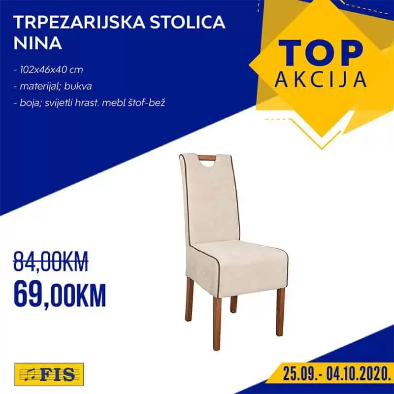 top akcija fis. fis akcija. fis katalog. fis snizenje. fis popust.  trpezarijska stolica. 