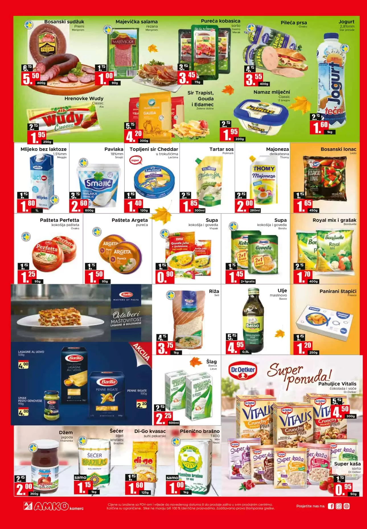 amko komerc. amrko snizenje. amko akcija. tjestina. basso maslinovo ulje.