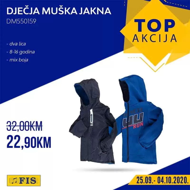 top akcija fis. fis akcija. fis katalog. fis snizenje. fis popust.  jakna za djecaka. djecija muska jakna. 
