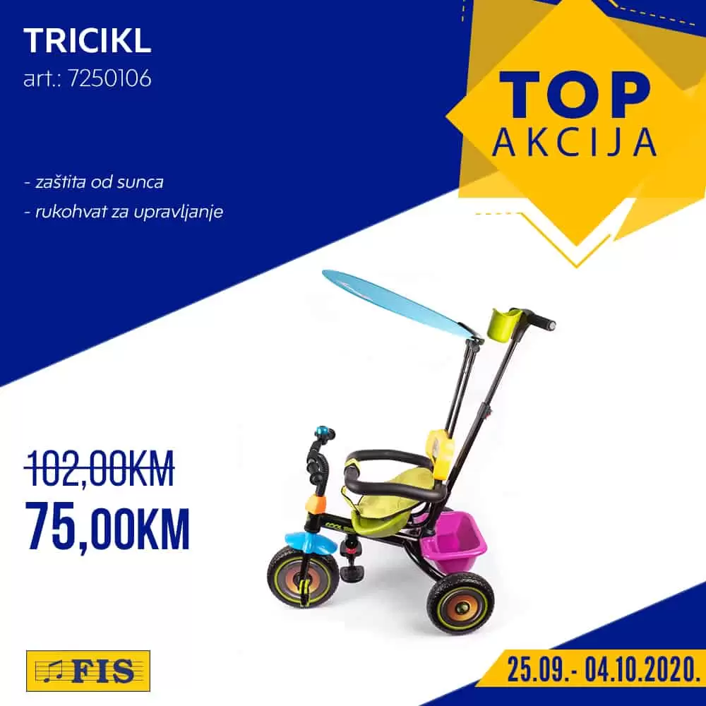 top akcija fis. fis akcija. fis katalog. fis snizenje. fis popust.  tricikl. 