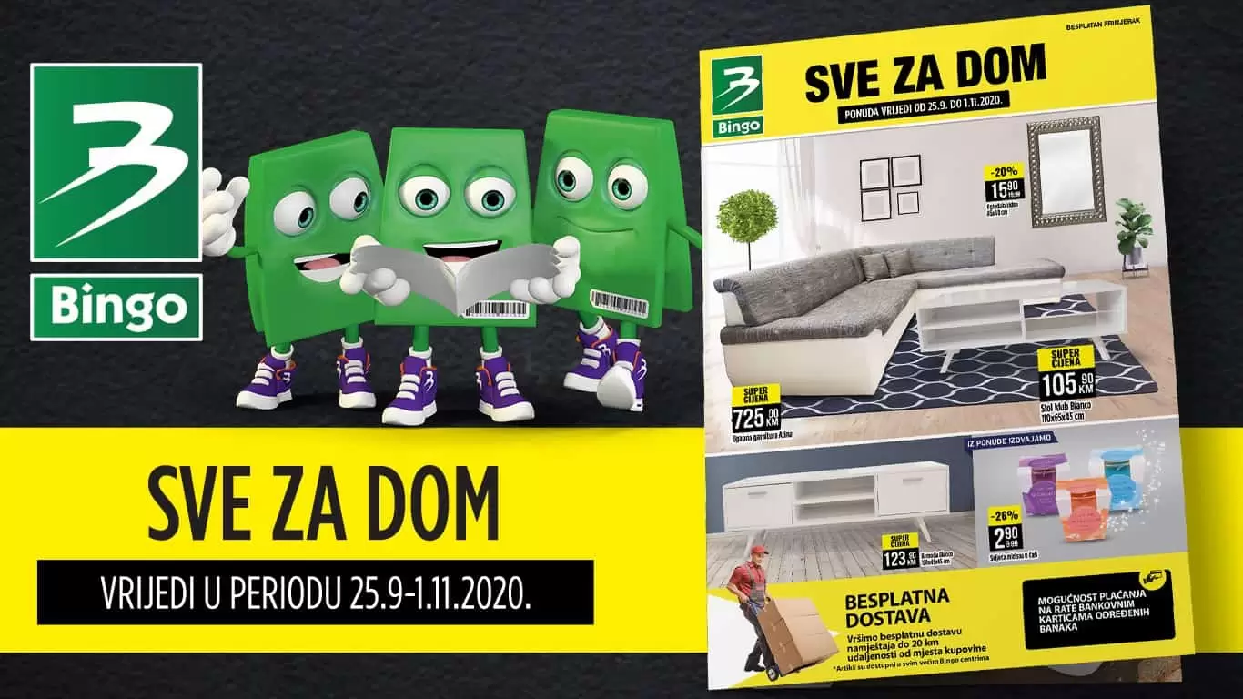 bingo katalog. bingo akcija. bingo snizenje. bingo popust. namjestaj sarajevo, namjestaj tuzla. vazna za cvijece.