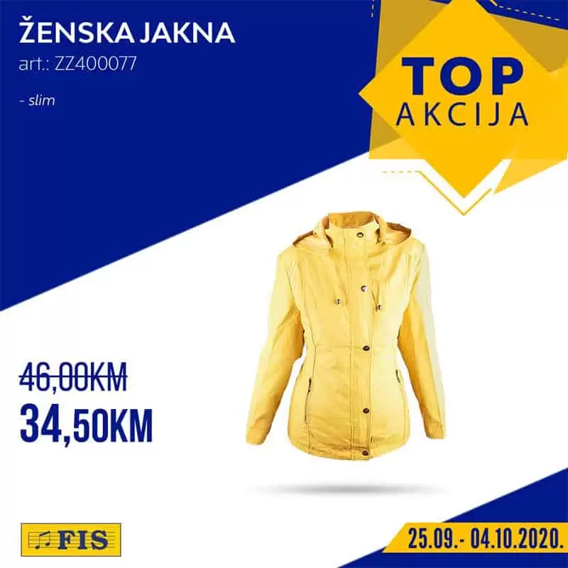top akcija fis. fis akcija. fis katalog. fis snizenje. fis popust.  zenska jakna