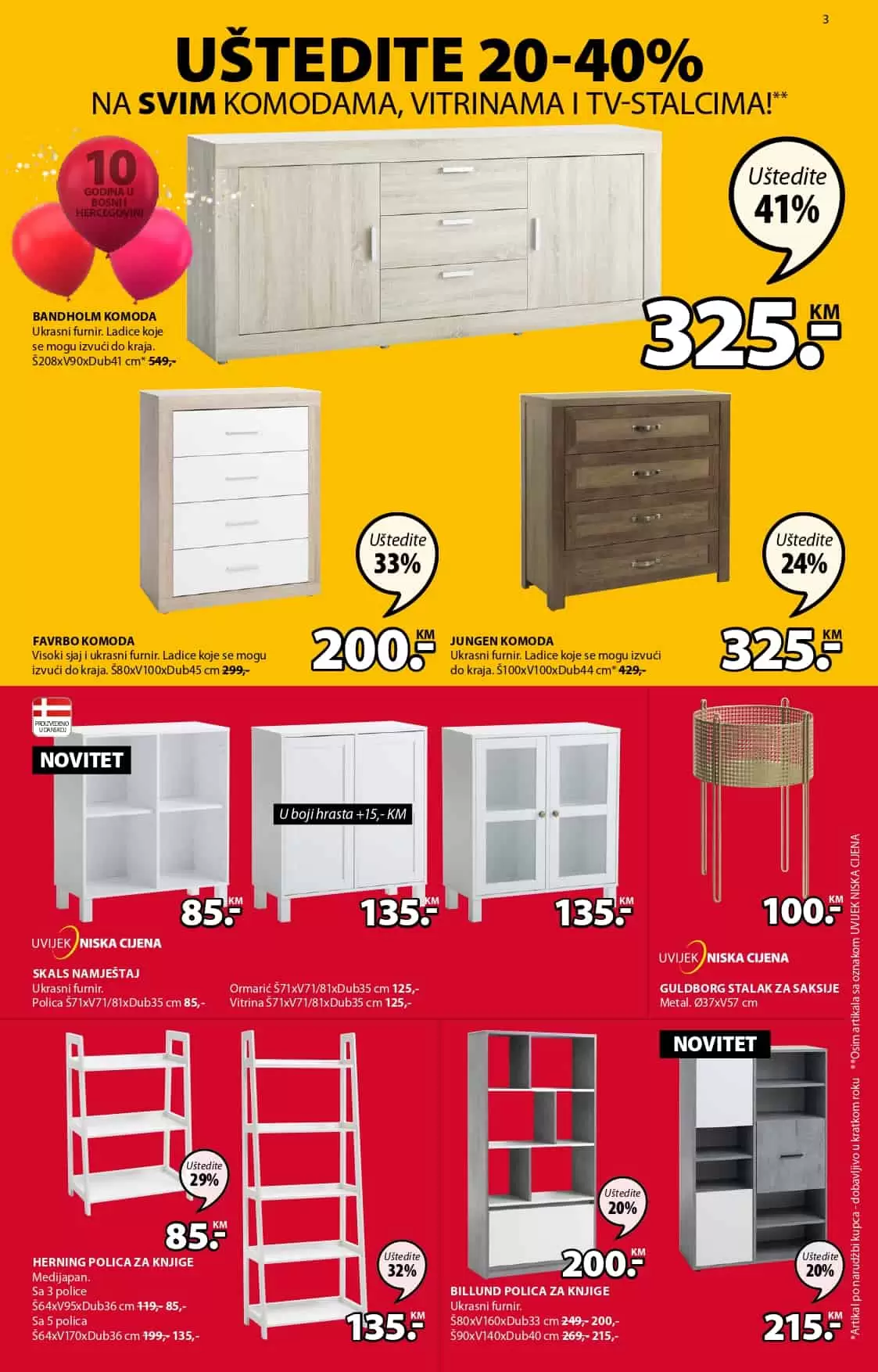 jysk akcijski katalog. jysk raspodaja. jysk snizenje. jysk popust.  komoda. regal. polica. kuhinjske stolice. 