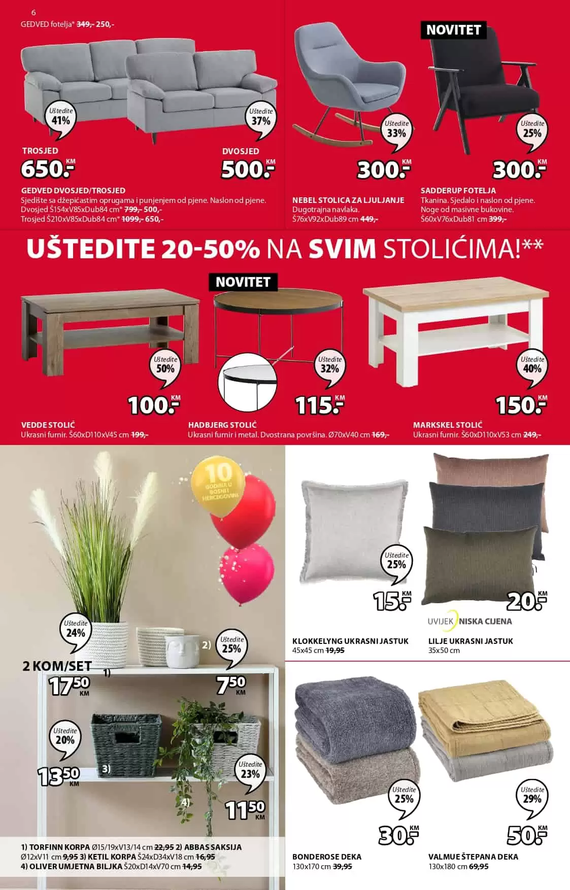 jysk akcijski katalog. jysk raspodaja. jysk snizenje. jysk popust.  jastuk. jorgan. posteljina. zaluzine. 