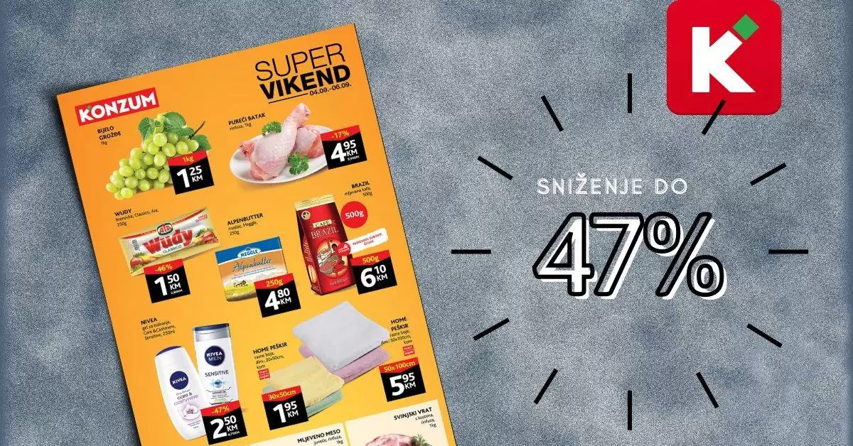 konzum katalog. konzum akcija. snizenje. akcija. popust.