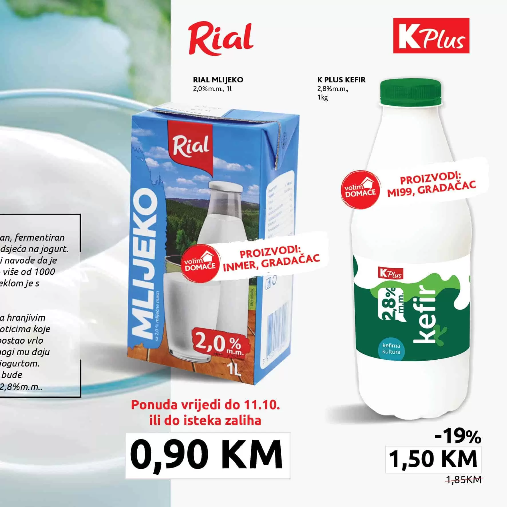 konzum katalog. konzum akcija. snizenje. akcija. popust.  kefir. jogurt