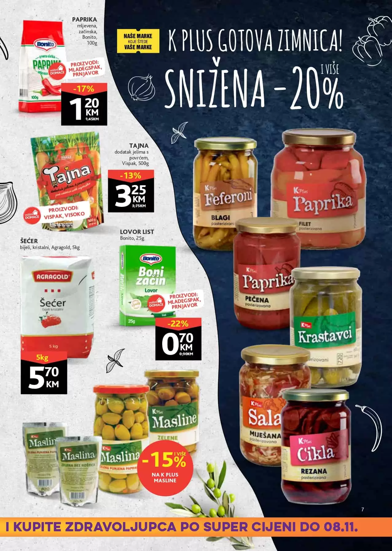 zdravoljupci. Konzum katalog. konzum snizenje.  kiseli krastavic. kisele papirke. 