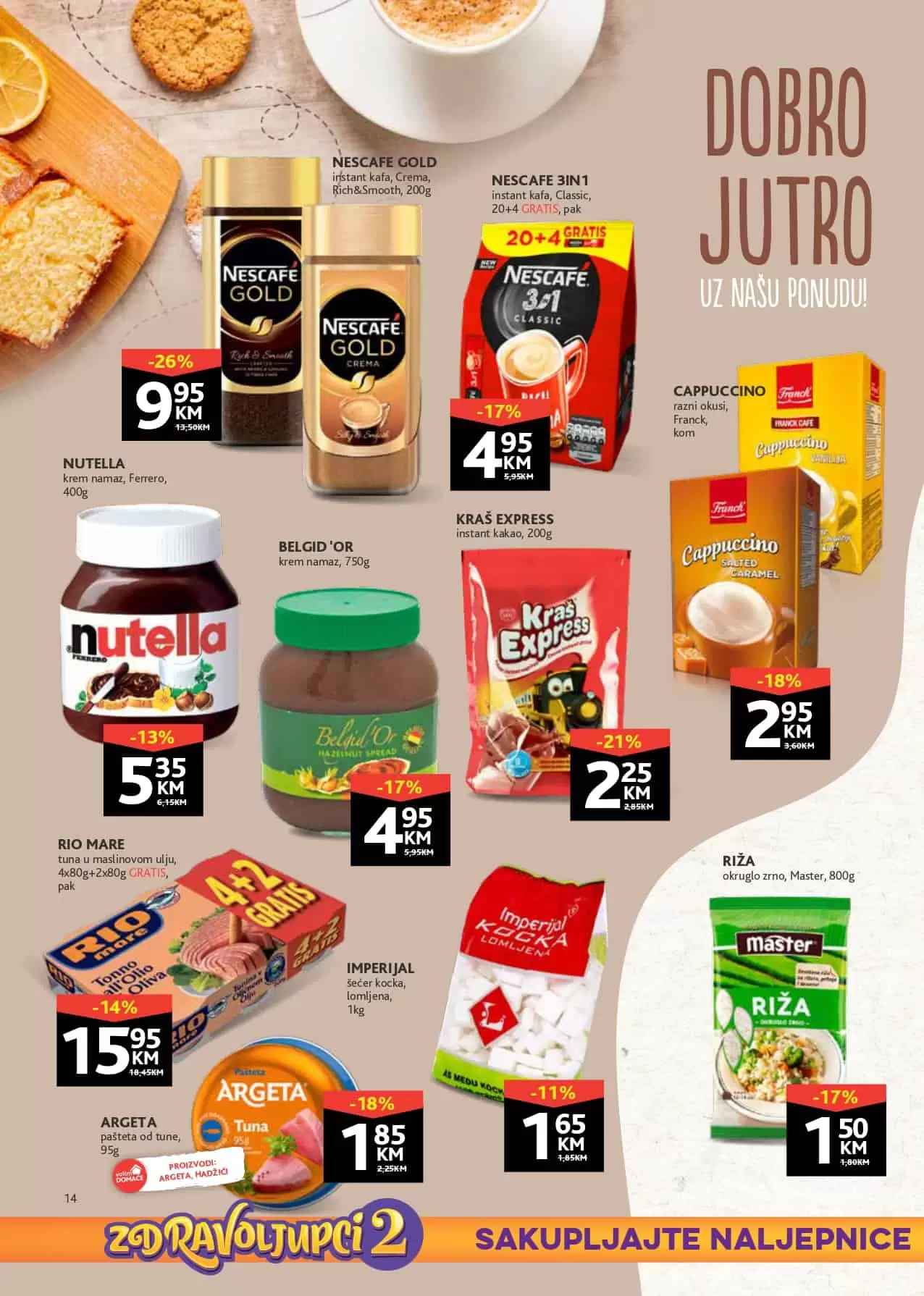 zdravoljupci. Konzum katalog. konzum snizenje.  nutella. krem namaz. 
