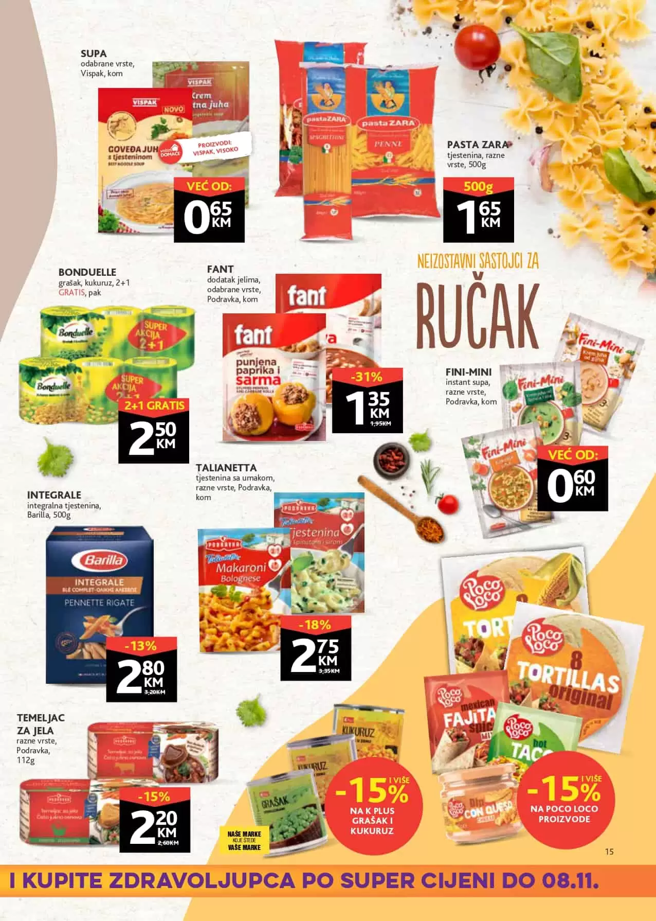 zdravoljupci. Konzum katalog. konzum snizenje.  fanz zacin. zacini za jela. tjestenina barilla.