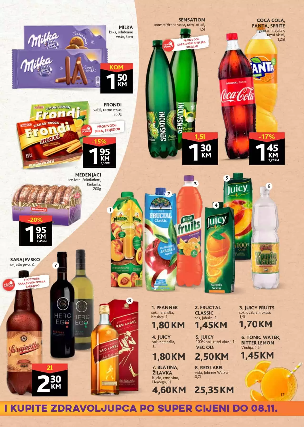 zdravoljupci. Konzum katalog. konzum snizenje.  sok. prirodni sokovi. 