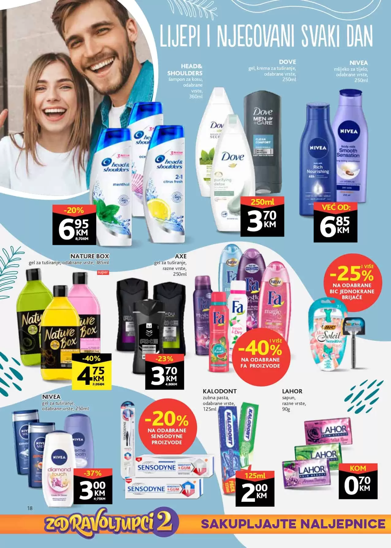 zdravoljupci. Konzum katalog. konzum snizenje.  fa deo. nivea  men. nivea sampon. nivea losion za tijelo. nature box 