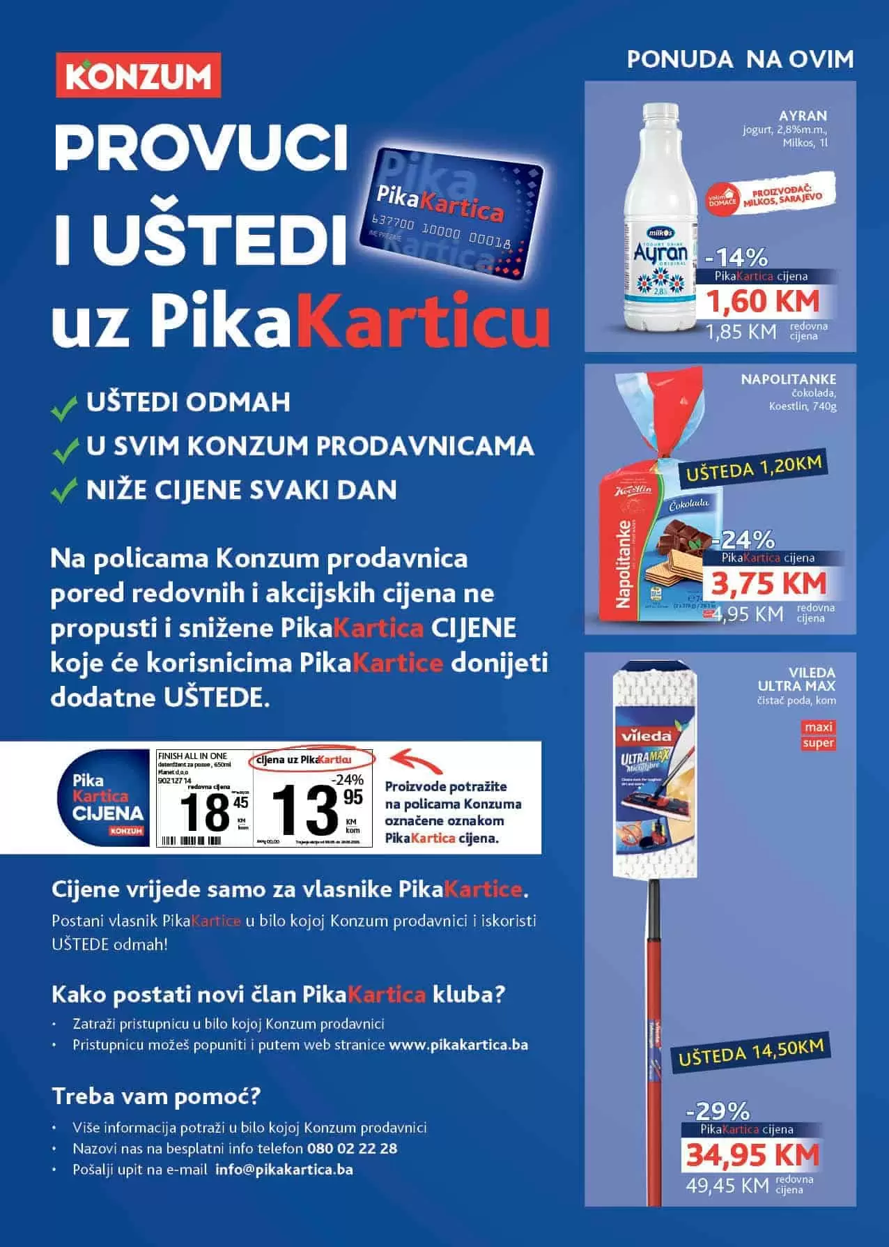 konzum snizenje. konzum katalog. konzum cijene.  pika kartica u Konzumu. 