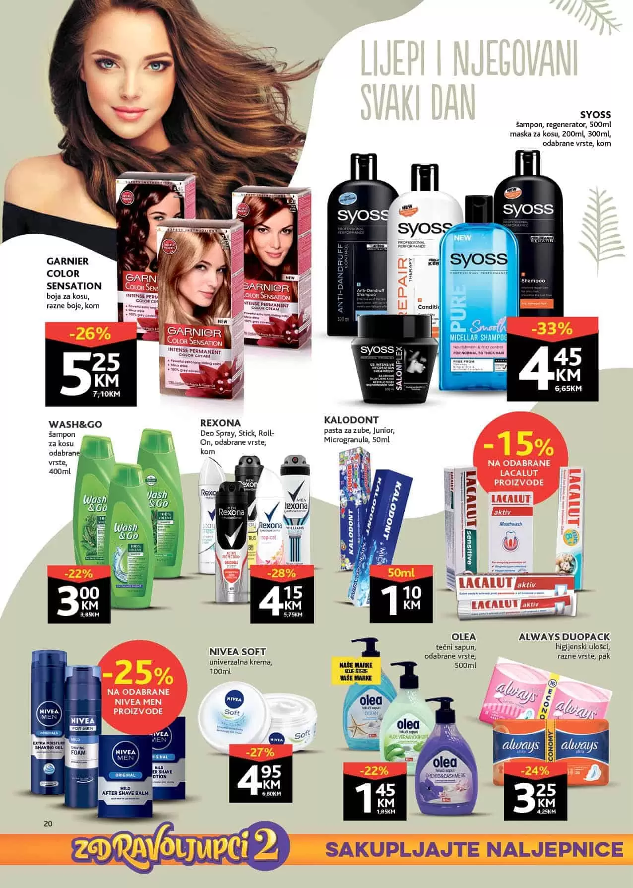 konzum snizenje. konzum katalog. konzum cijene.  garnier color sensation boja za kosu.  wash&go sampon. 