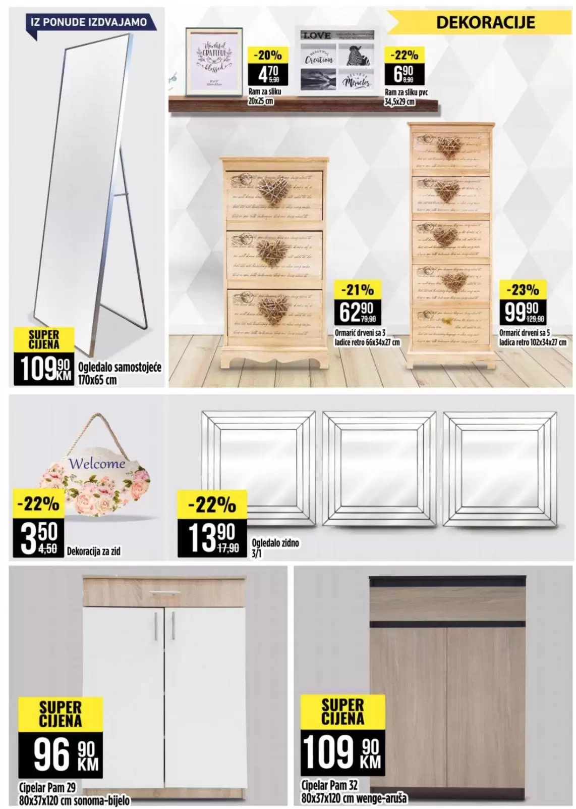 bingo katalog. bingo akcija. bingo snizenje. bingo popust. namjestaj sarajevo, namjestaj tuzla.  ogledalo. regal. polica. ormar za knjige. polica za knjige.