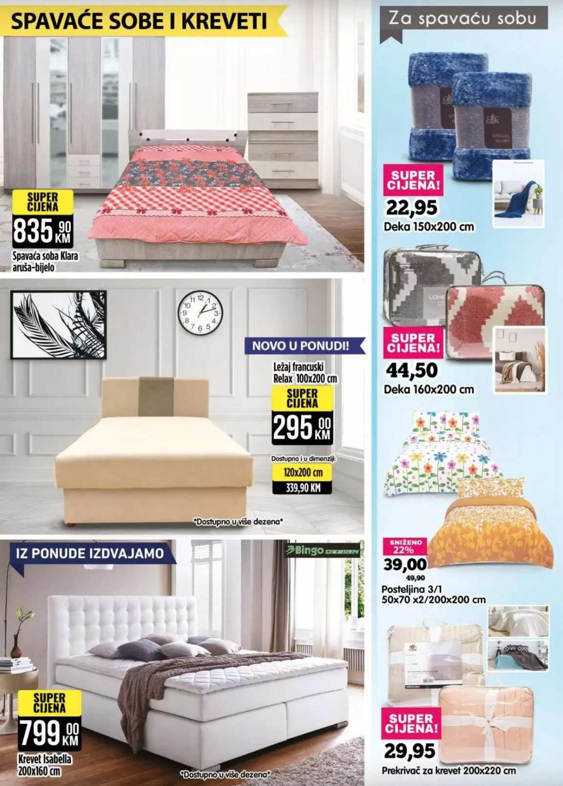bingo katalog. bingo akcija. bingo snizenje. bingo popust. namjestaj sarajevo, namjestaj tuzla.  spavaca soba. bracni krevet. posteljina.