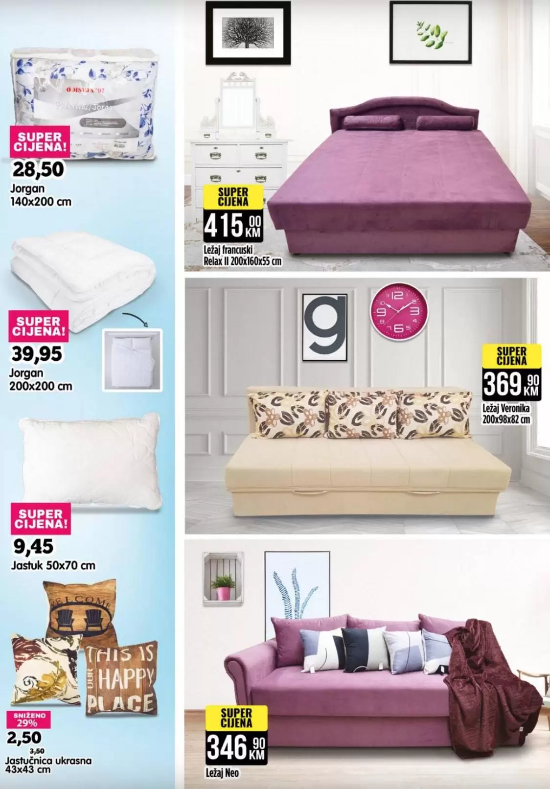 bingo katalog. bingo akcija. bingo snizenje. bingo popust. namjestaj sarajevo, namjestaj tuzla.  jastuk. jorgan.