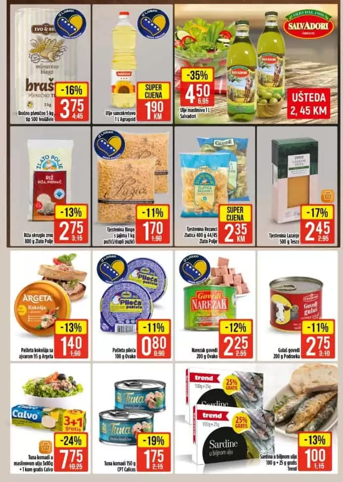 bingo katalog. bingo akcija. bingo popust. tjestenina. pasteta argeta.