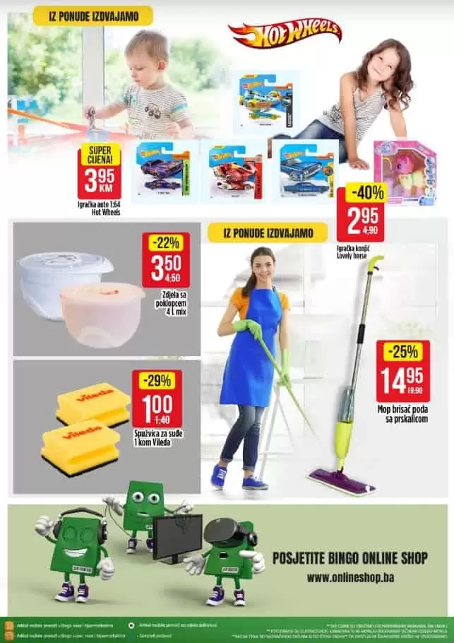 bingo katalog. bingo tuzla.snizenje. akcija. popust.  vileda spuzve. mop za ciscenje podova. 