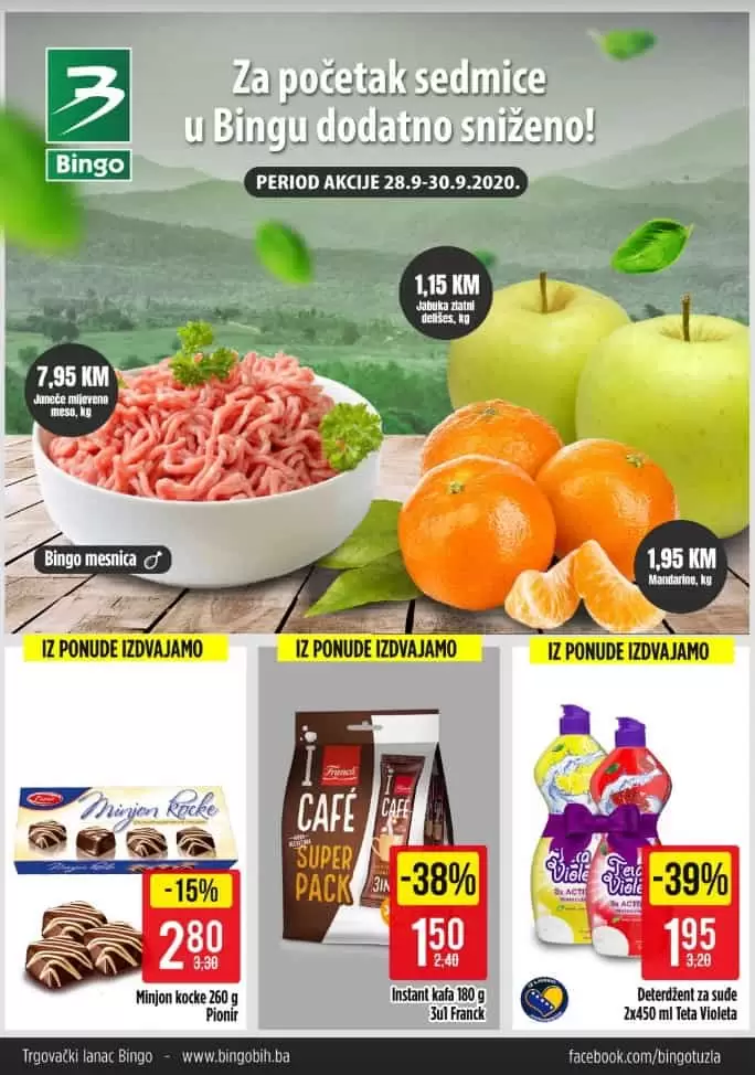 bingo akcija. bingo snizenje. bingo popust.  bingo katalog. narandze. c vitamin. kafa.