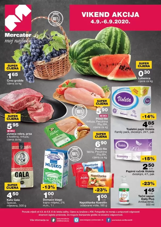 mercator vikend akcija. mercator lozionicka. mercator katalog. 