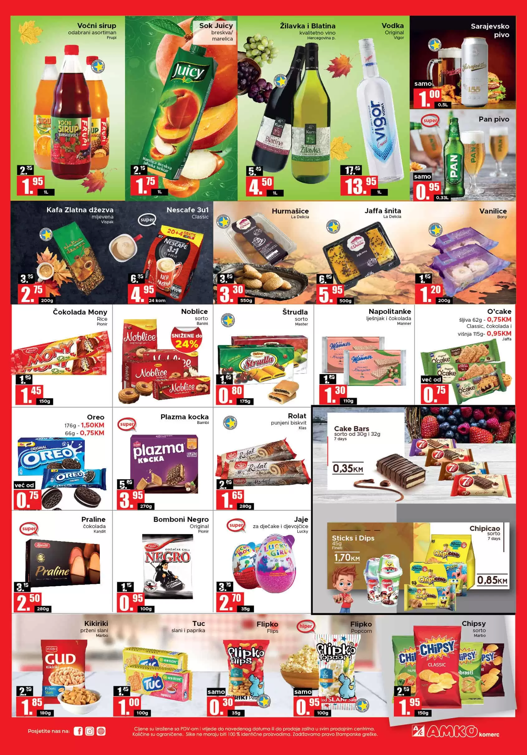 Amko vikend akcija. amko snizenje. amko kupujmo domace. amko nagradna igra. amko popust. najnize cijene. 