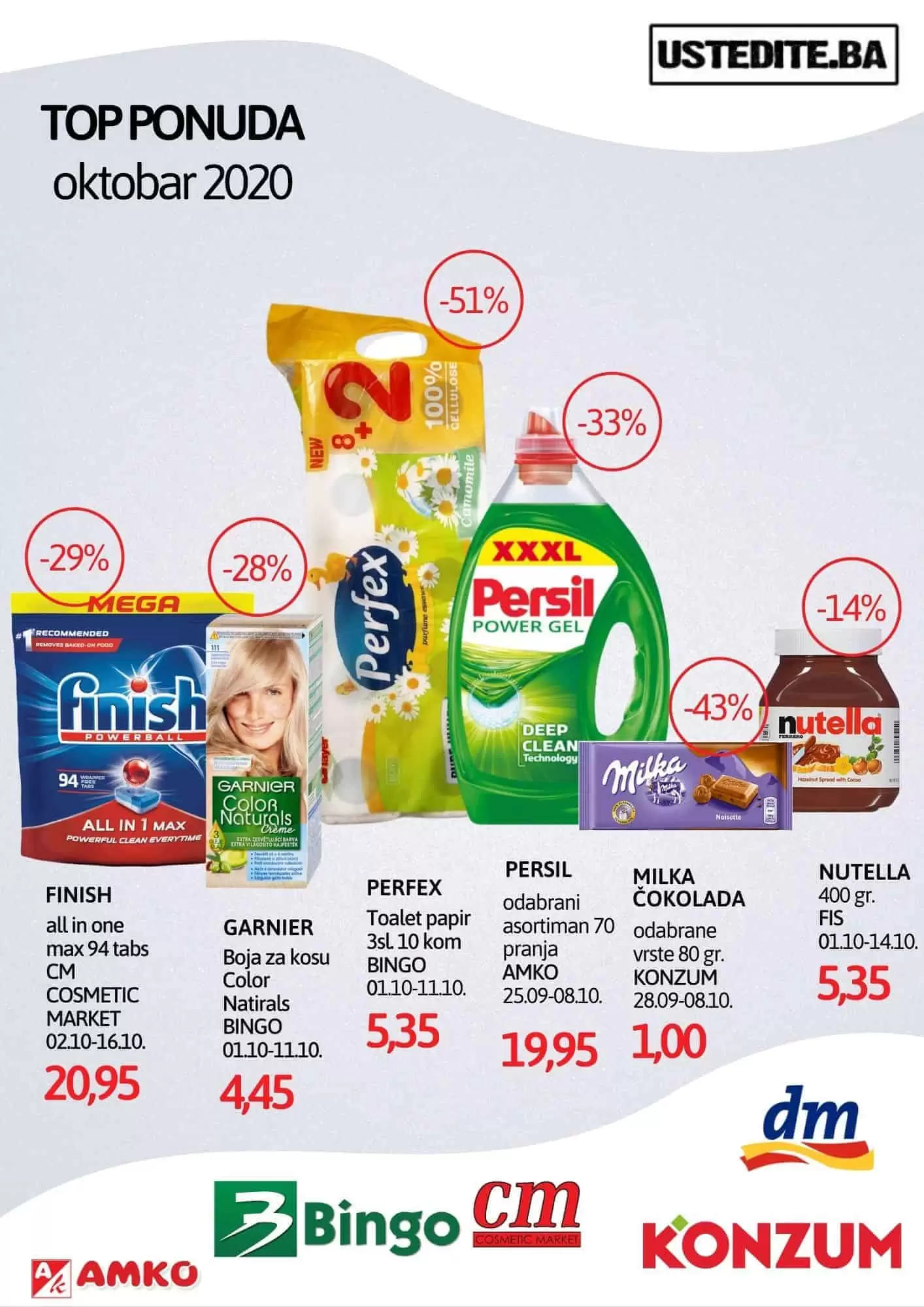 dm-akcijski-katalog cm cosmetic market. bingo. konzum. amko. 