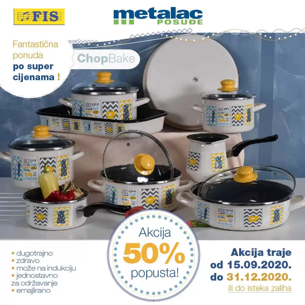 metalac posuđe sniženje 50%! 