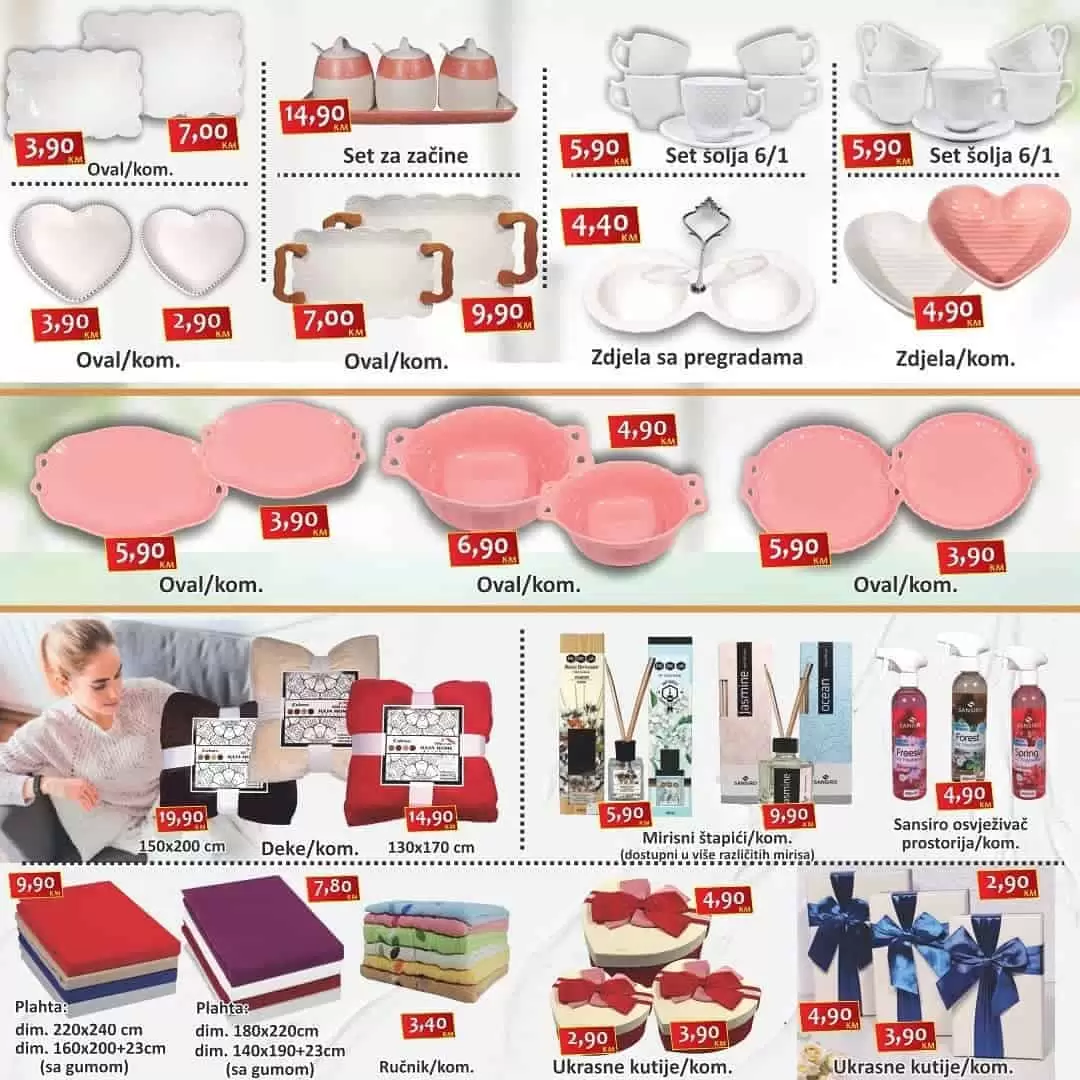 izbor trgovine letak. snizenje. akcija. popust.  keramicka posuda. 