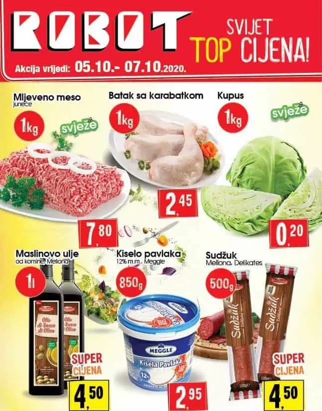 robot akcija za pocetak sedmice. maslinovo ulje. robot akcija. robot snizenje. robot popust. 