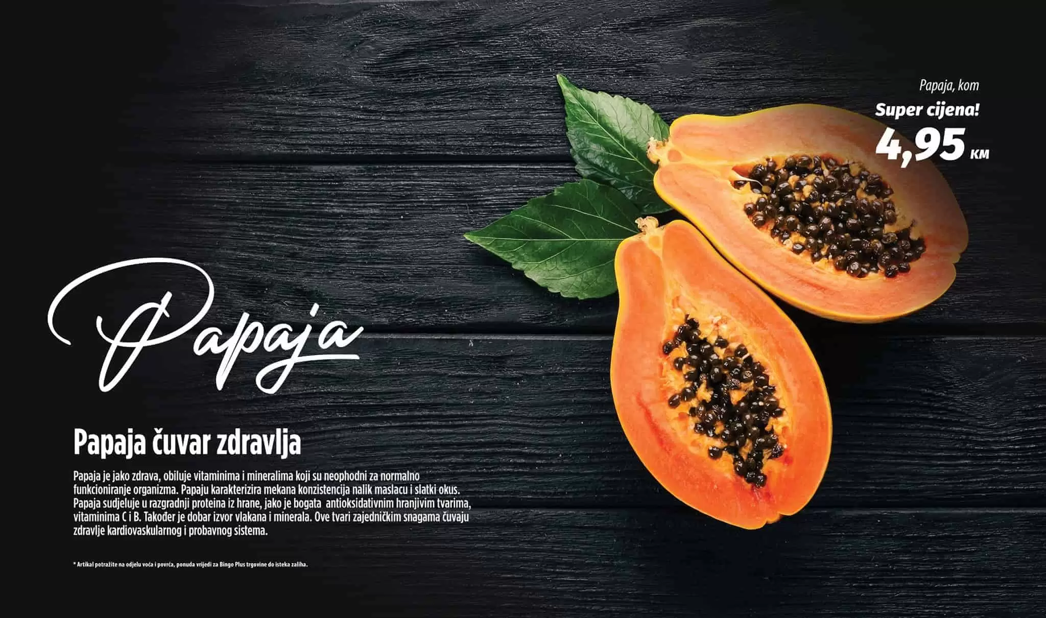 zin plus. bingo snizenje. bingo akcija. bingo popust.  papaja