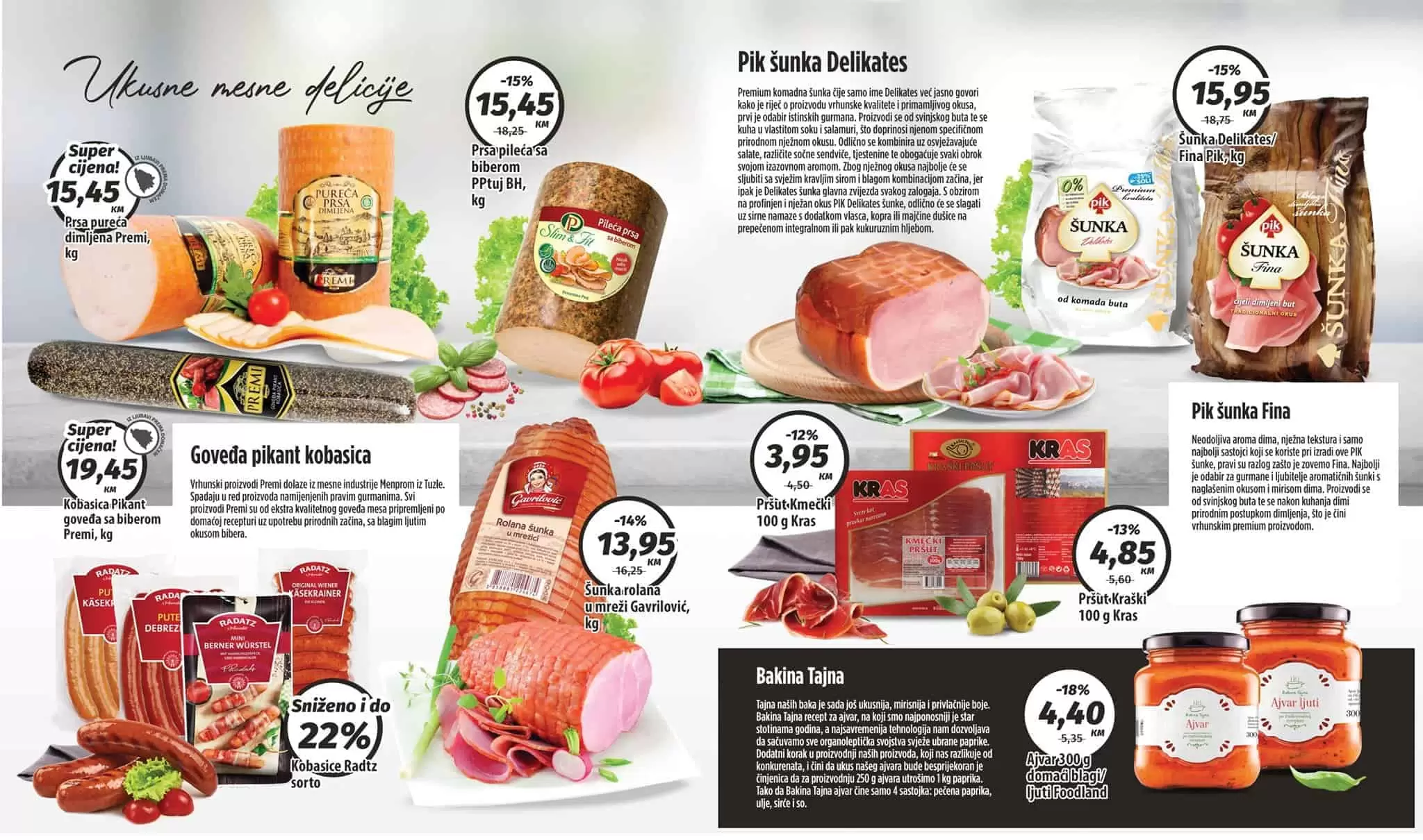 zin plus. bingo snizenje. bingo akcija. bingo popust.  mesne preradjevine