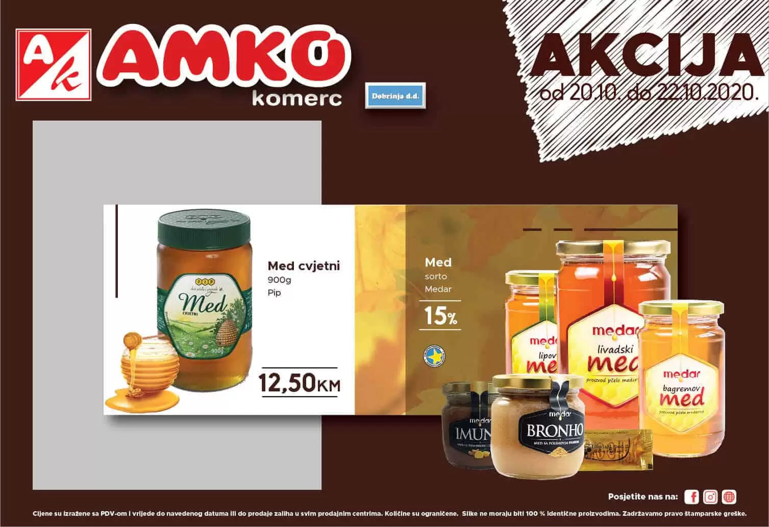 Amko akcija. amko snizenje. kupujmo domace. med i imunitet