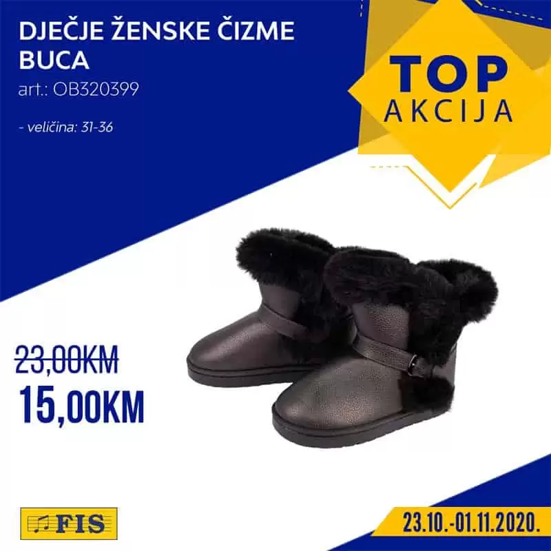 fis akcija. fis snizenje. fis popust.  buce cizme. 